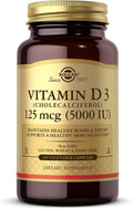 Solgar Vitamina D3 (Colecalciferol) 125 mcg (5000 UI), 240 Cápsulas Vegetales