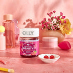 OLLY Gominolas para Cabello, Piel y Uñas - Biotina 2500μg, Keratina y Vitamina C - Sabor a Pomelo - 60 unidades