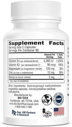 Bio-Tech Pharmacal D3Plus, 180 Vegetable Capsules - Supplement with Vitamin D3, K2, Magnesium, Zinc and Boron