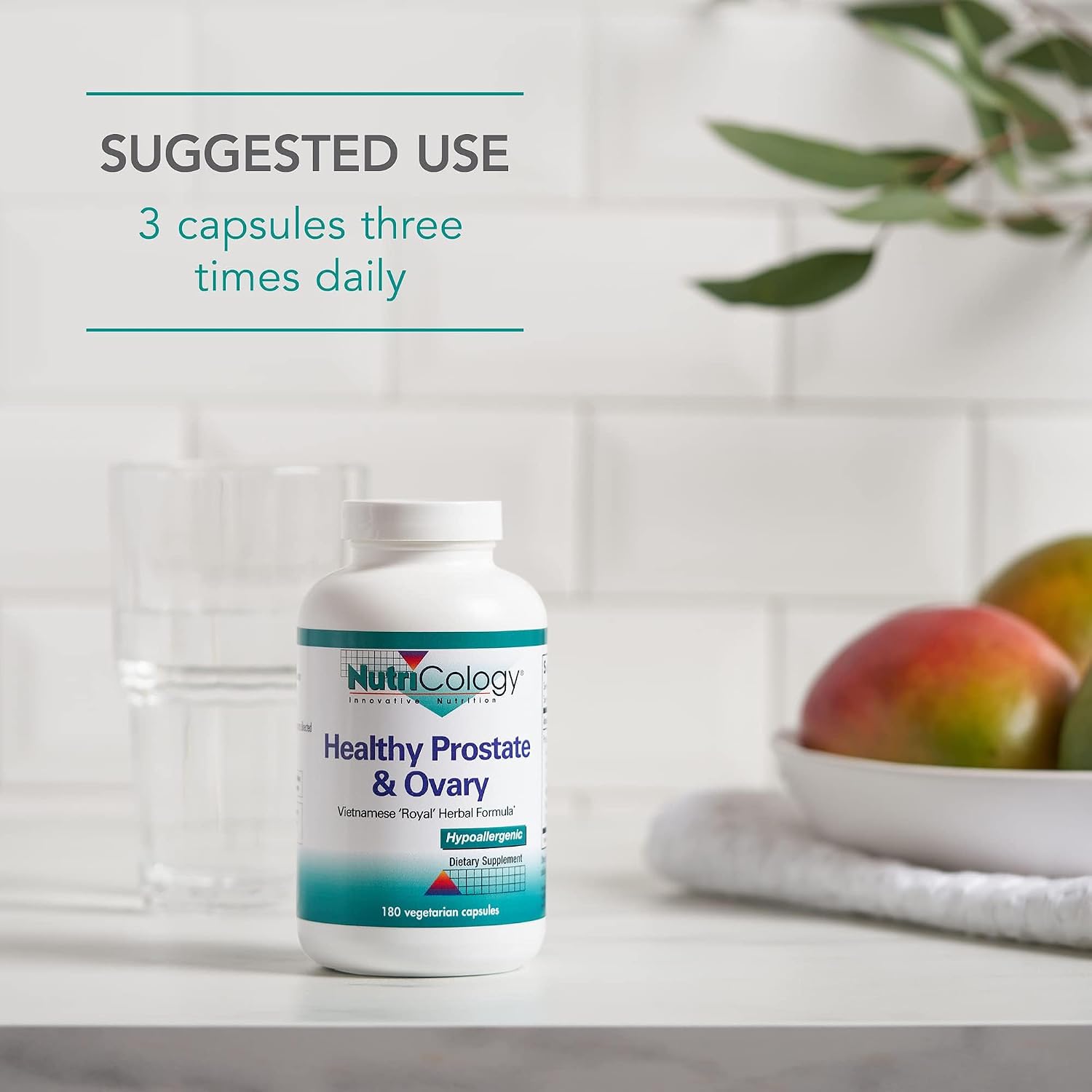 NutriCology Healthy Prostate & Ovary - Mezcla Herbal con Crinum Latifolium - 180 Cápsulas