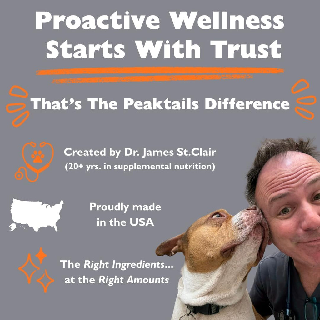 Kala Health PeakTails Suplemento para Piel y Pelaje para Perros – 90 Comprimidos Masticables