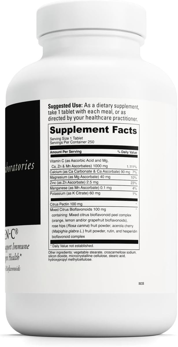 DAVINCI Labs Poten-C - Vitamina C con Minerales y Bioflavonoides - 250 Comprimidos