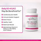 Premium D3 K2 Completo: Vitamina D3 2000 UI + K1 + K2 (MK-4 y MK-7) - 30 Cápsulas