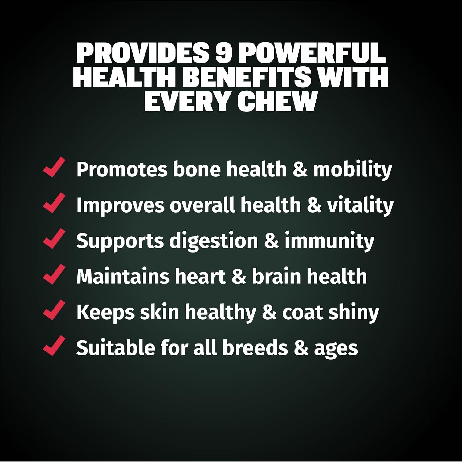 Bully Max Multivitamínico 9-en-1 para Perros, 75 Masticables Blandos - Suplemento con Glucosamina, Probióticos y Omega-3