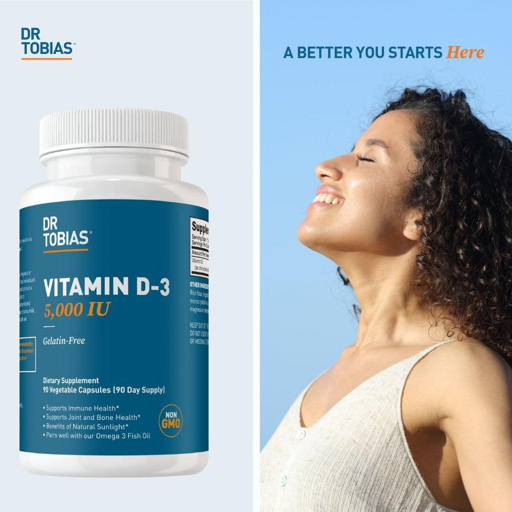 Dr. Tobias Vitamina D3 5000 IU – 90 Cápsulas