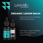 Lyfetrition Extracto Líquido de Melisa Orgánica 540 mg | 118 ml (4 oz) | 220 Porciones | Fabricado en EE.UU.