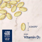 Member Mark Vitamina D3, 50 mcg (2000 UI), 400 Cápsulas Blandas