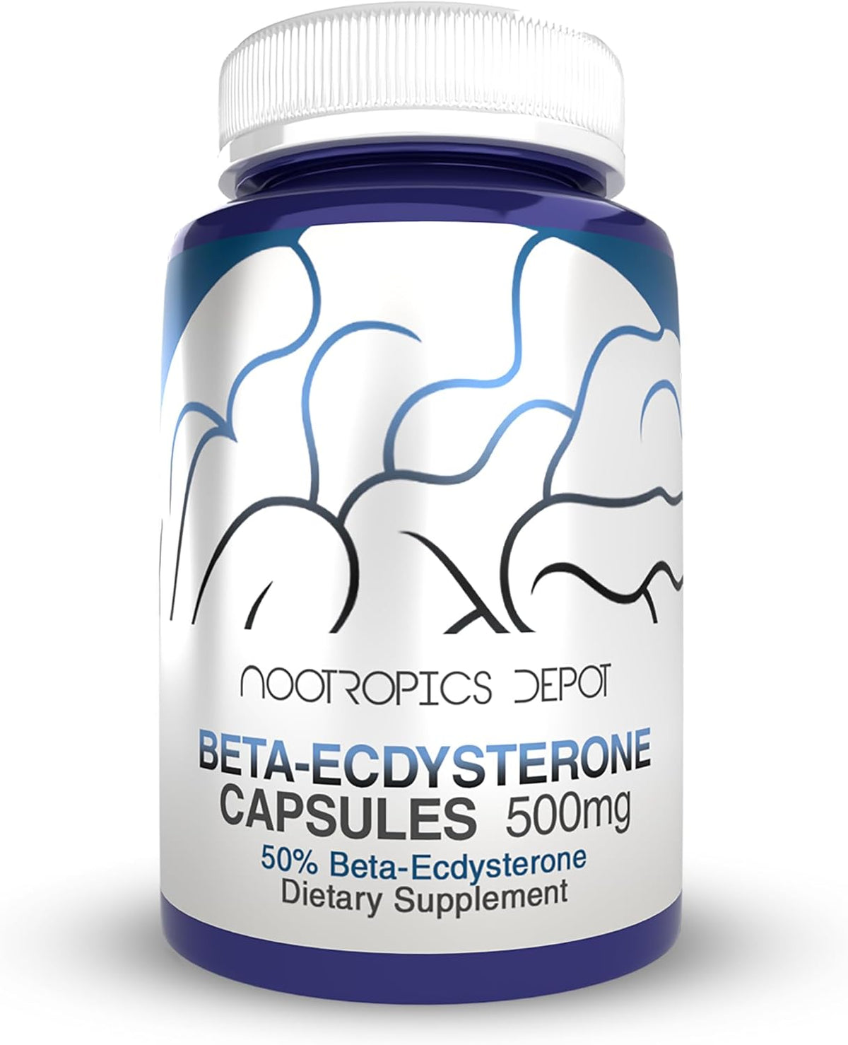 Nootropics Depot Beta Ecdysterone 50% - 500mg - 90 Cápsulas – Image 1