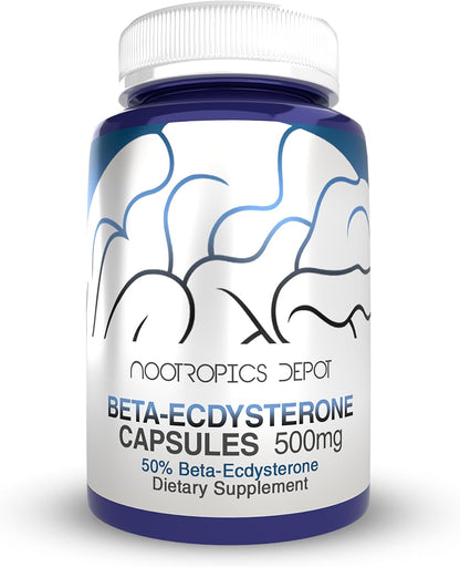 Nootropics Depot Beta Ecdysterone 50% - 500mg - 90 Cápsulas – Image 1