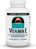 Source Naturals Vitamina E 400 IU - 250 Comprimidos