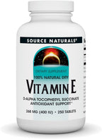 Source Naturals Vitamina E 400 IU - 250 Comprimidos