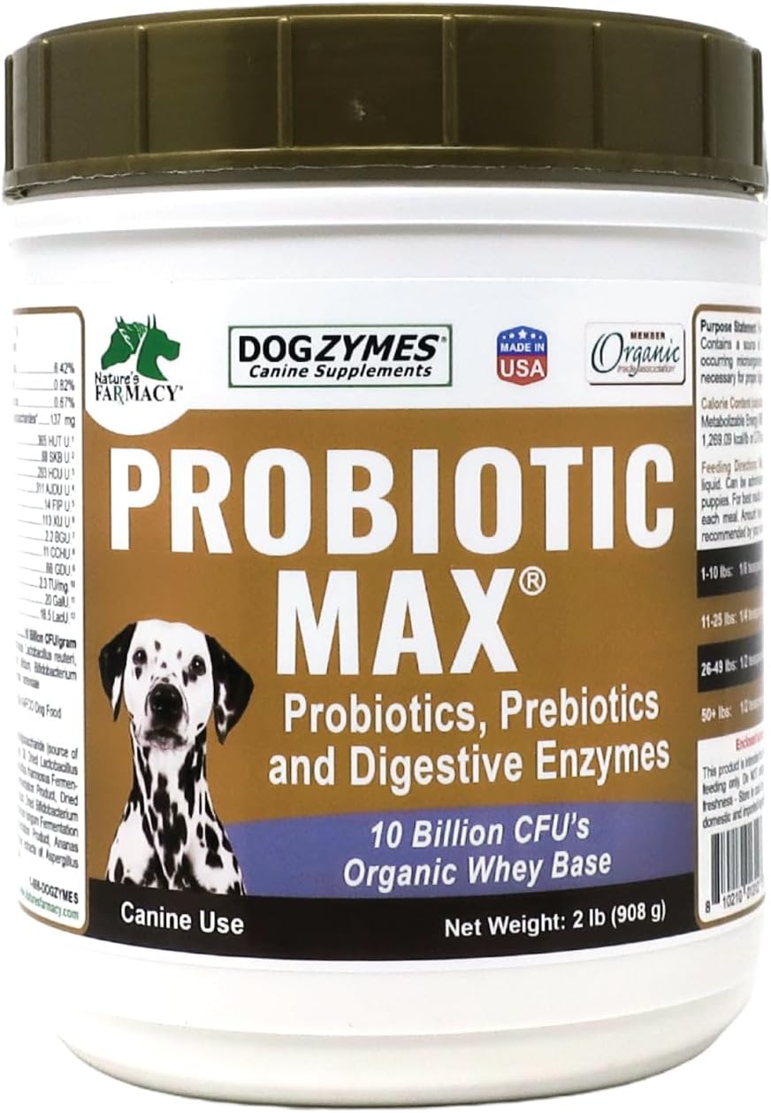 Dogzymes Probiotic Max - Probióticos y Enzimas Digestivas para Perros (900 g)