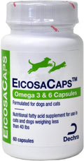Dechra EicosaCaps Omega 3 & 6 Cápsulas para Perros y Gatos de menos de 18 kg – 60 Cápsulas