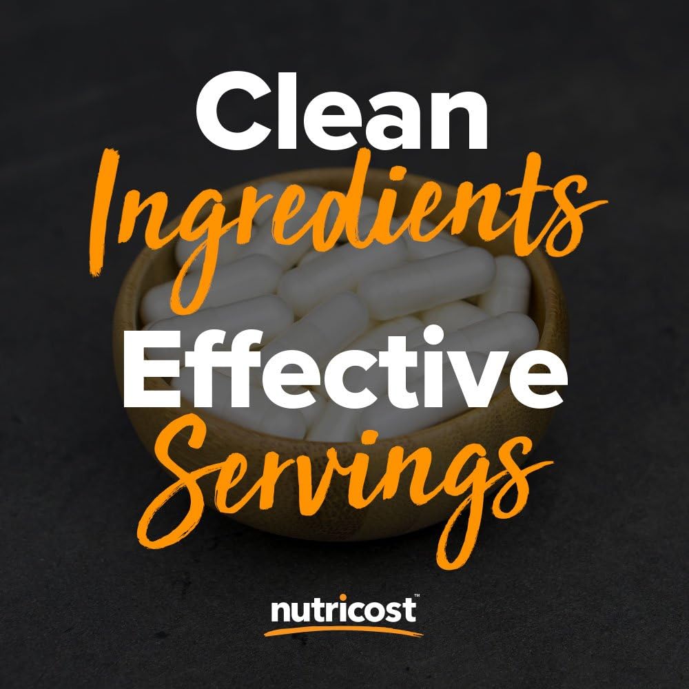 Nutricost L-Tyrosine 500mg, 180 Cápsulas - Sin Gluten y No GMO