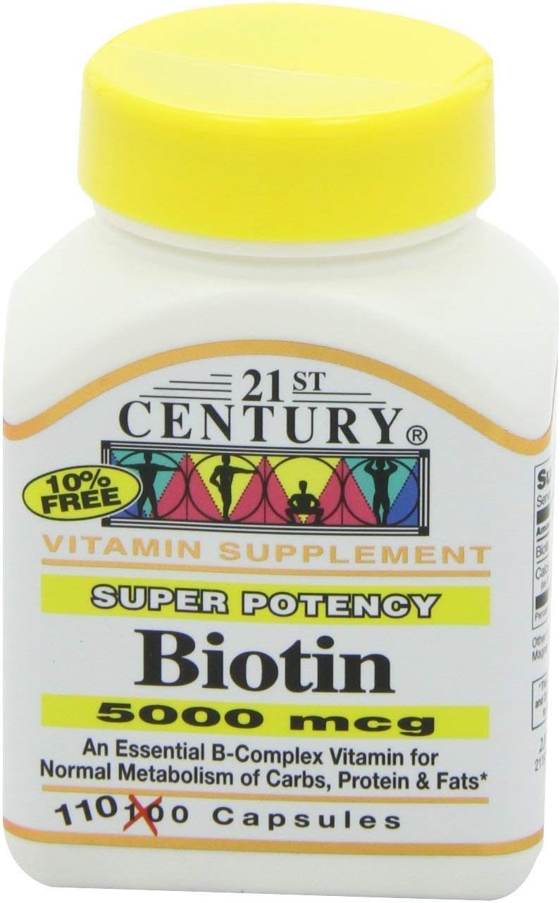 Biotina 5000 μg Cápsulas - 330 Cápsulas (3 Botes)