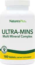NaturesPlus Ultra-Mins - Complejo Multimineral con Calcio, Hierro, Magnesio y Zinc - 180 Comprimidos (Paquete de 2)