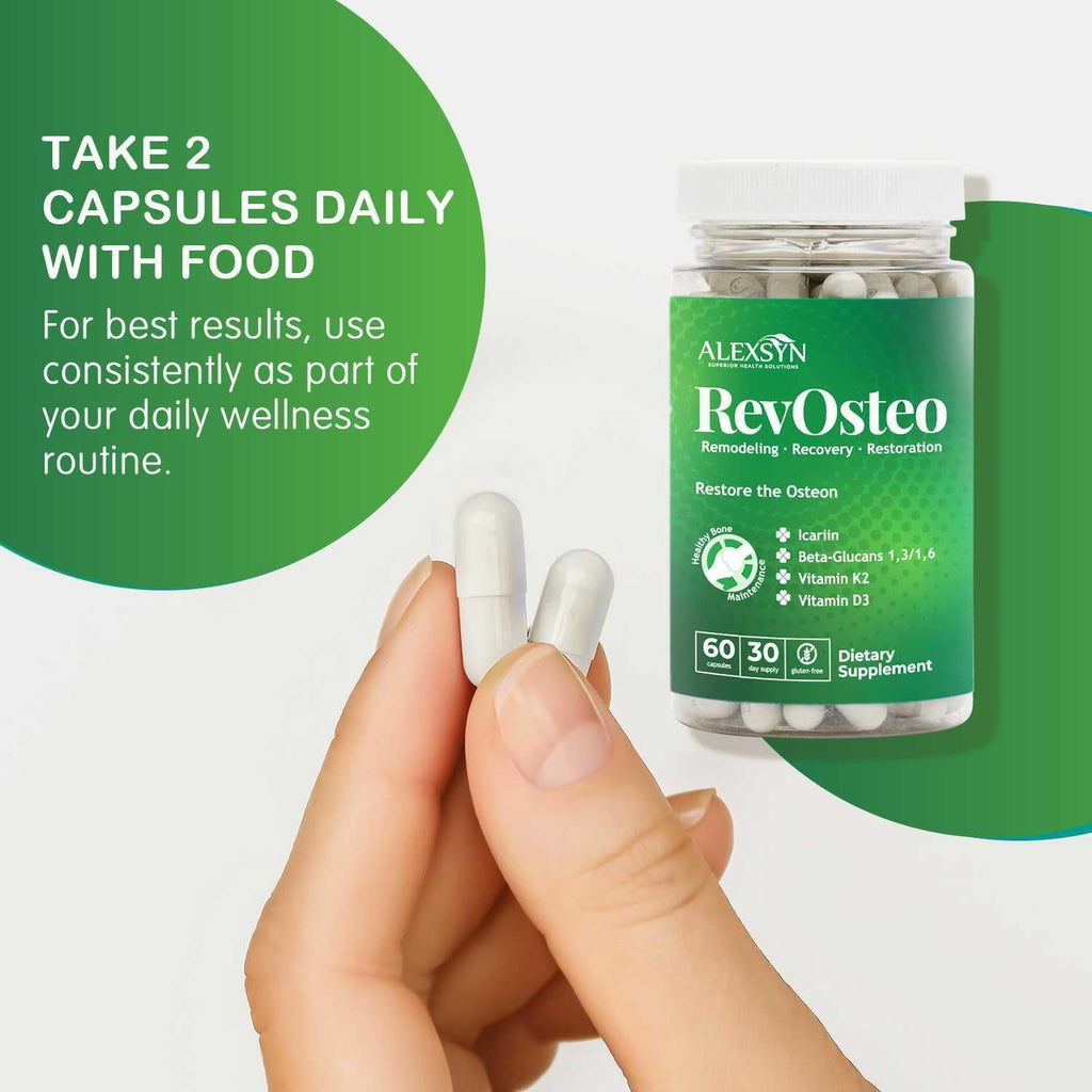 Alexsyn RevOsteo Bone & Metabolic Support – 60 Cápsulas – Apoyo Óseo Avanzado