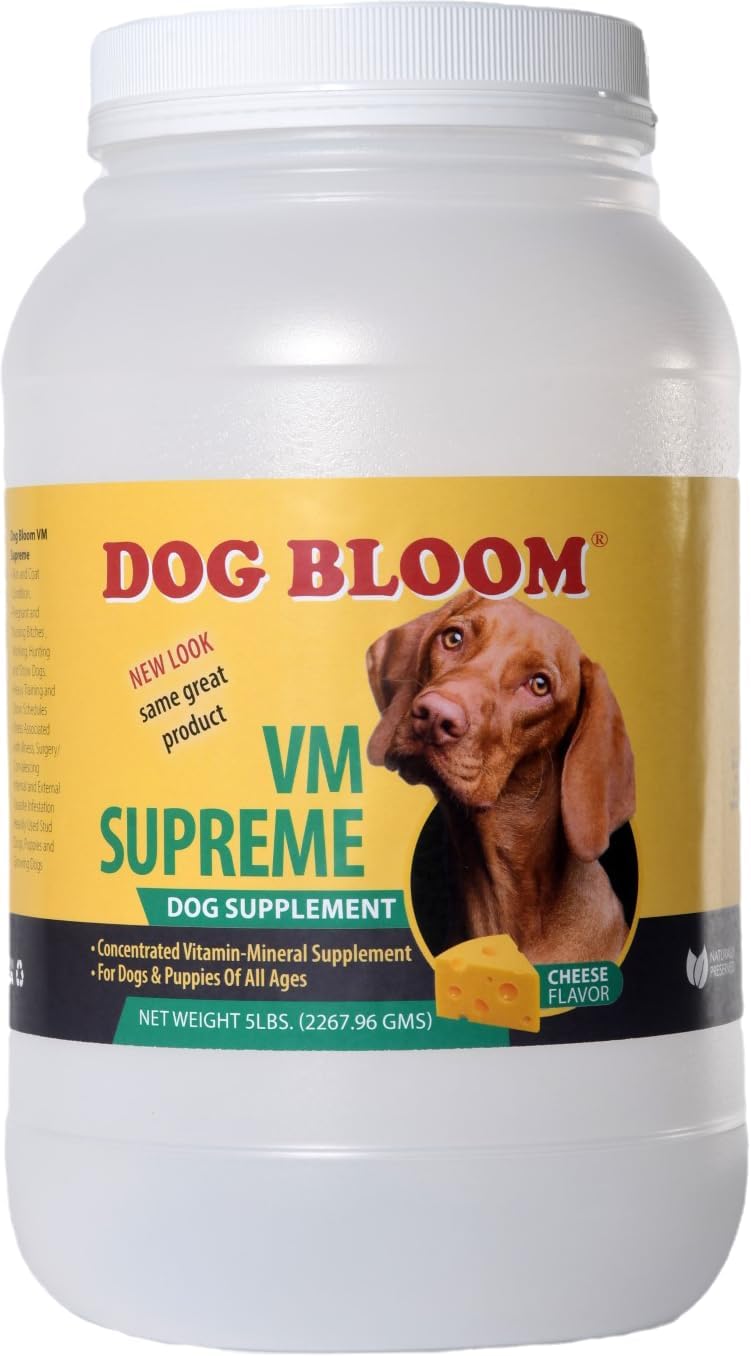 VM Supreme - Suplemento Multivitamínico y Mineral para Perros - Sabor a Queso Real (2.27 kg)