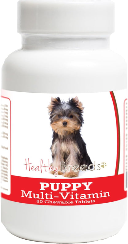 Healthy Breeds Yorkshire Terrier Puppy Dog Multivitamin Tablet 60 Count – Image 1
