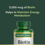 Nature's Bounty Biotina 5000 mcg, 150 Cápsulas Blandas
