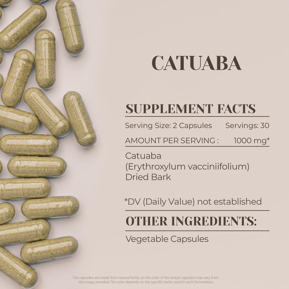 Catuaba 60 Cápsulas | Suplemento Herbal de Alta Potencia