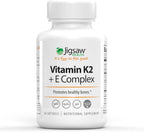 Jigsaw Health Complejo de Vitamina K2 + E | Promueve Huesos Saludables | 60 Softgels | 60 Días de Suministro