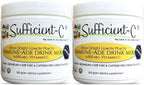 Sufficient-C Vitamina C en Alta Dosis No-GMO - Mezcla para Bebida Sabor Limón y Melocotón 250g (Pack de 2)