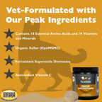 Multivitamínico Senior para Perros – 150 Comprimidos con MSM, SOD, Vitamina C y 19 Nutrientes Esenciales – Apoya la Salud Articular y el Bienestar General