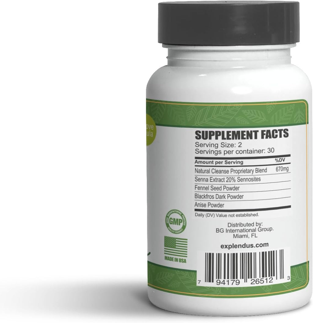 Natural Vita Natural Cleanse - Suplemento de Colon, Limpieza Corporal Completa, 60 Cápsulas