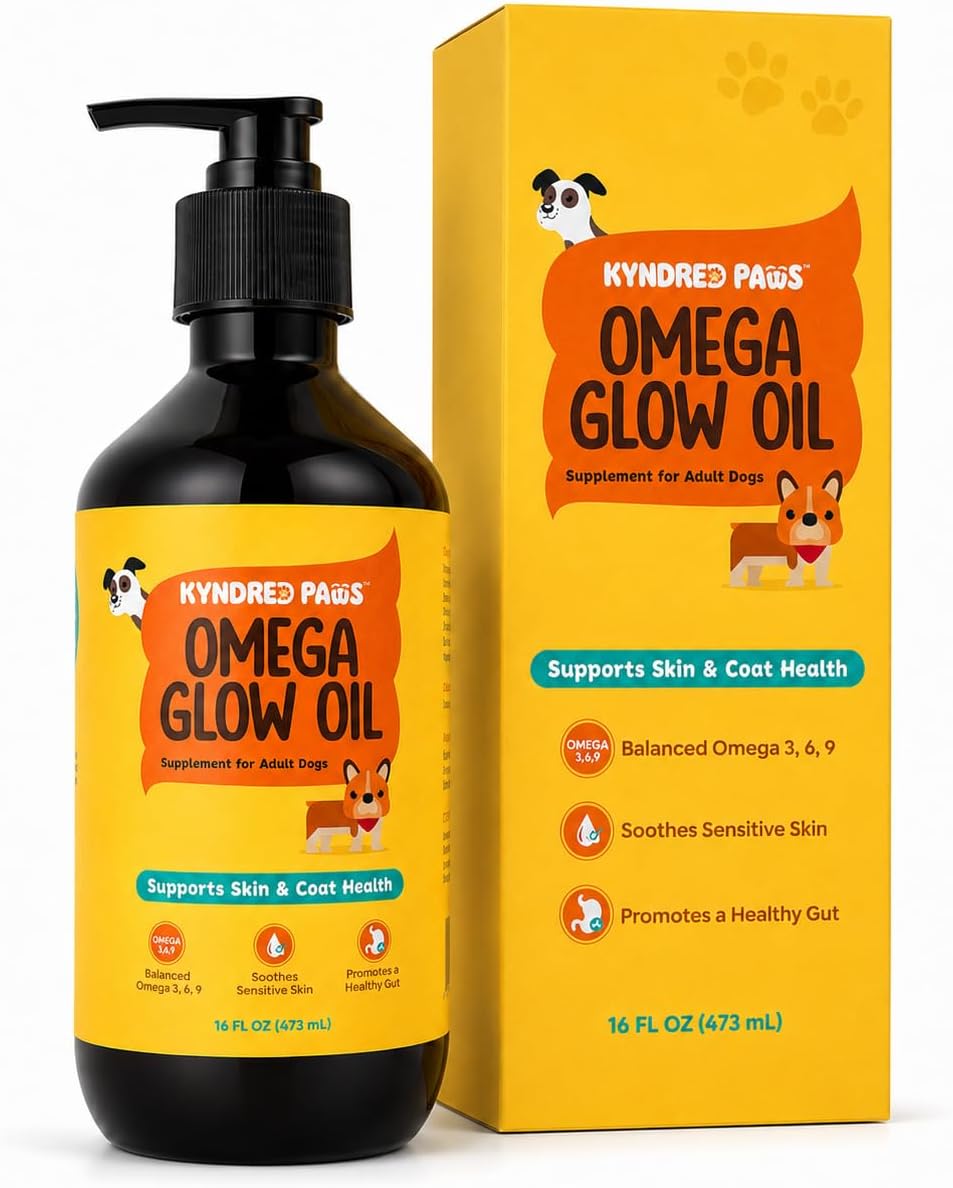 Omega-3-6-9 Oil para Perros - Sabor Natural y Sin Olor a Pescado - 473 ml - Alternativa al Aceite de Salmón - 52% Omega 3-6-9 - 18% Ácido Láurico - Apoya la Piel, el Pelaje y la Salud Intestinal