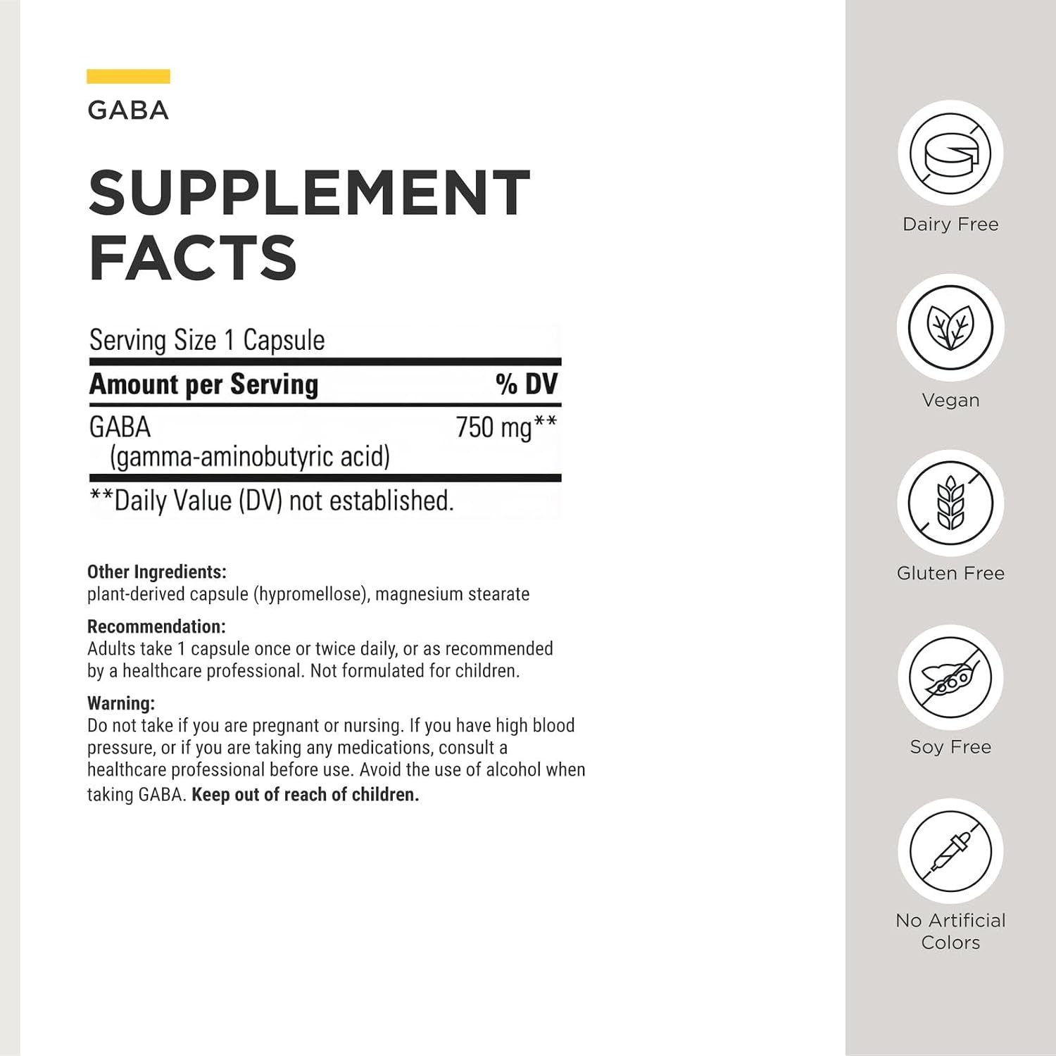 Integrative Therapeutics GABA - 60 Cápsulas - Suplemento para el Equilibrio Neuroquímico