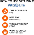 Vita4Life Vitamina C 1000 mg con Zinc y Bioflavonoides - 240 Cápsulas