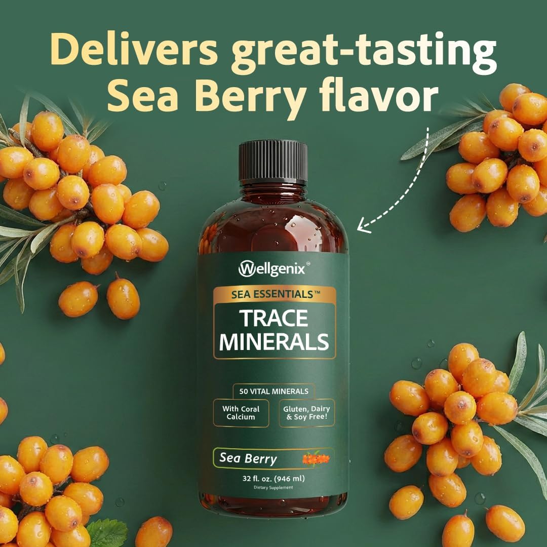 Wellgenix Sea Essentials Minerales Traza Líquidos, 6 Botellas de 946 ml (32 oz) cada una