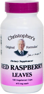 Christopher's Original Formulas - Red Raspberry Leaves - 450 mg - 100 Veggie Caps