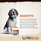 Daily Dog Probiotic 30 Servicios - Apoya la digestión natural, trata y previene la diarrea - Probióticos, prebióticos y enzimas digestivas en polvo sabroso para perros