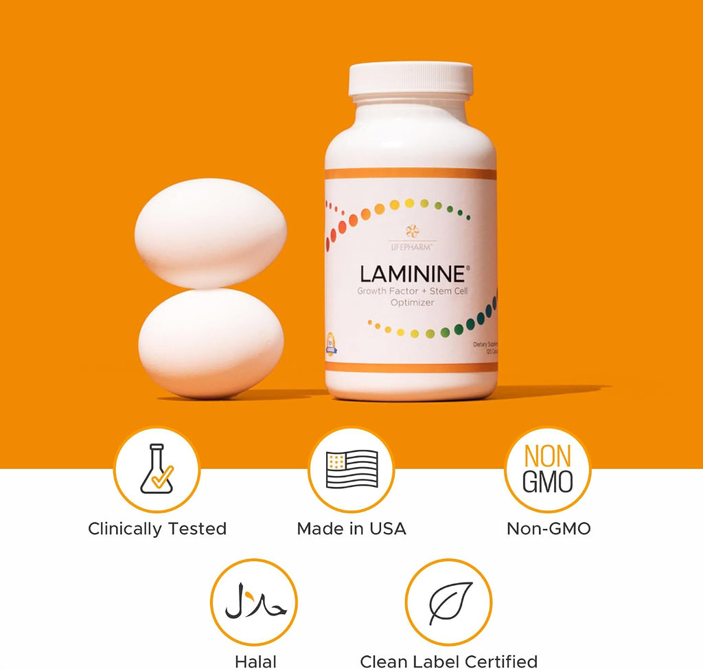 Lifepharm Laminine - Complemento Alimenticio de Apoyo Celular, 30 Cápsulas