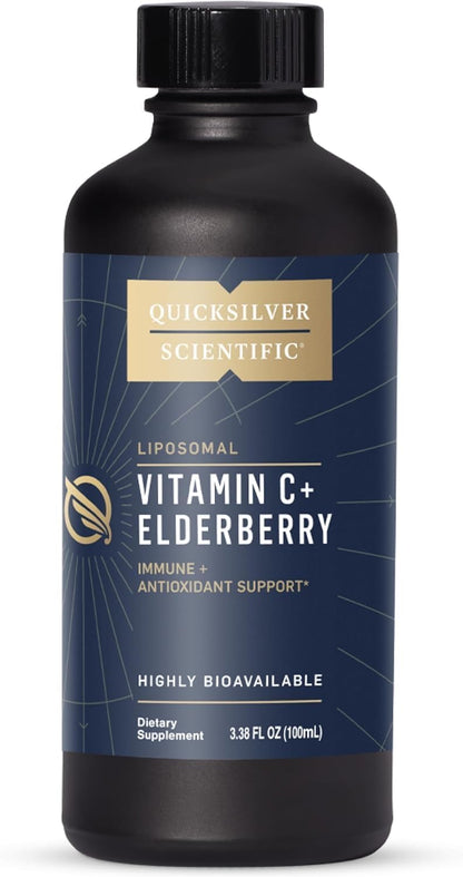 Quicksilver Scientific Liposomal Vitamin C + Elderberry 1000mg - Tónico antioxidante con saúco y tocotrienoles (100 ml) – Image 1