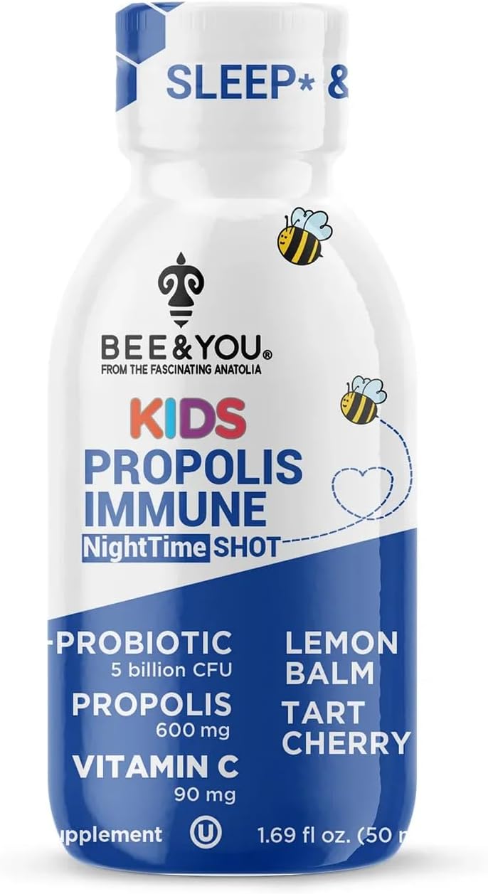 Bee and You Kids Propolis Immune Night Time Shot - 12 Viales de 50 ml