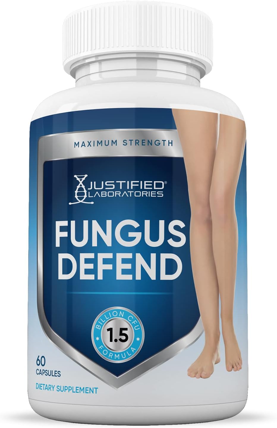 Justified Laboratories (2 Pack) Fungus Defend Probiótico 1.5 mil millones UFC 120 Cápsulas
