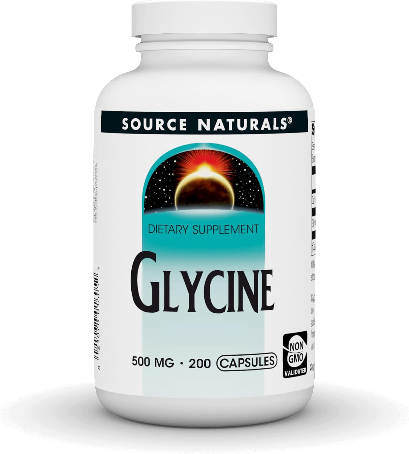 Source Naturals Glicina, Suplemento Alimenticio - 500 mg - 200 Cápsulas