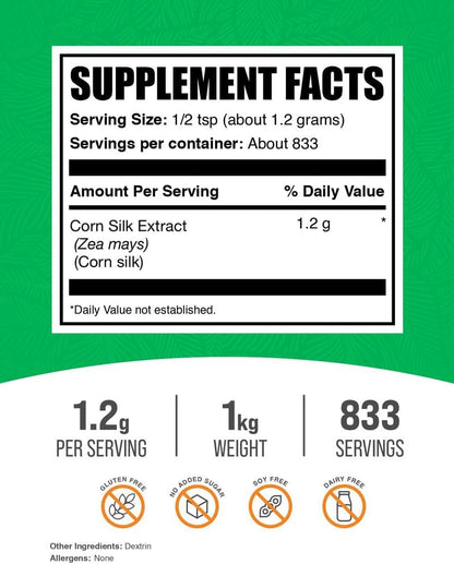 Extracto de Seda de Maíz en Polvo - Suplemento Vegano Sin Gluten, 1kg – Image 2