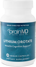BRAINMD Litio Orotato - 60 Cápsulas - Apoyo Cerebral - Sin Gluten