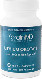 BRAINMD Litio Orotato - 60 Cápsulas - Apoyo Cerebral - Sin Gluten