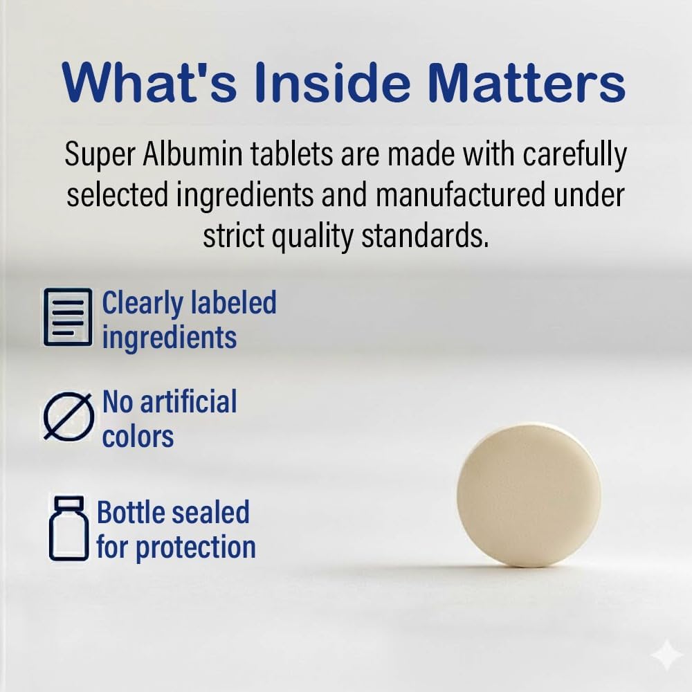 Nu-Health Super Albumin Hydrolyzed Protein & Amino Tablets, Tissue Repair