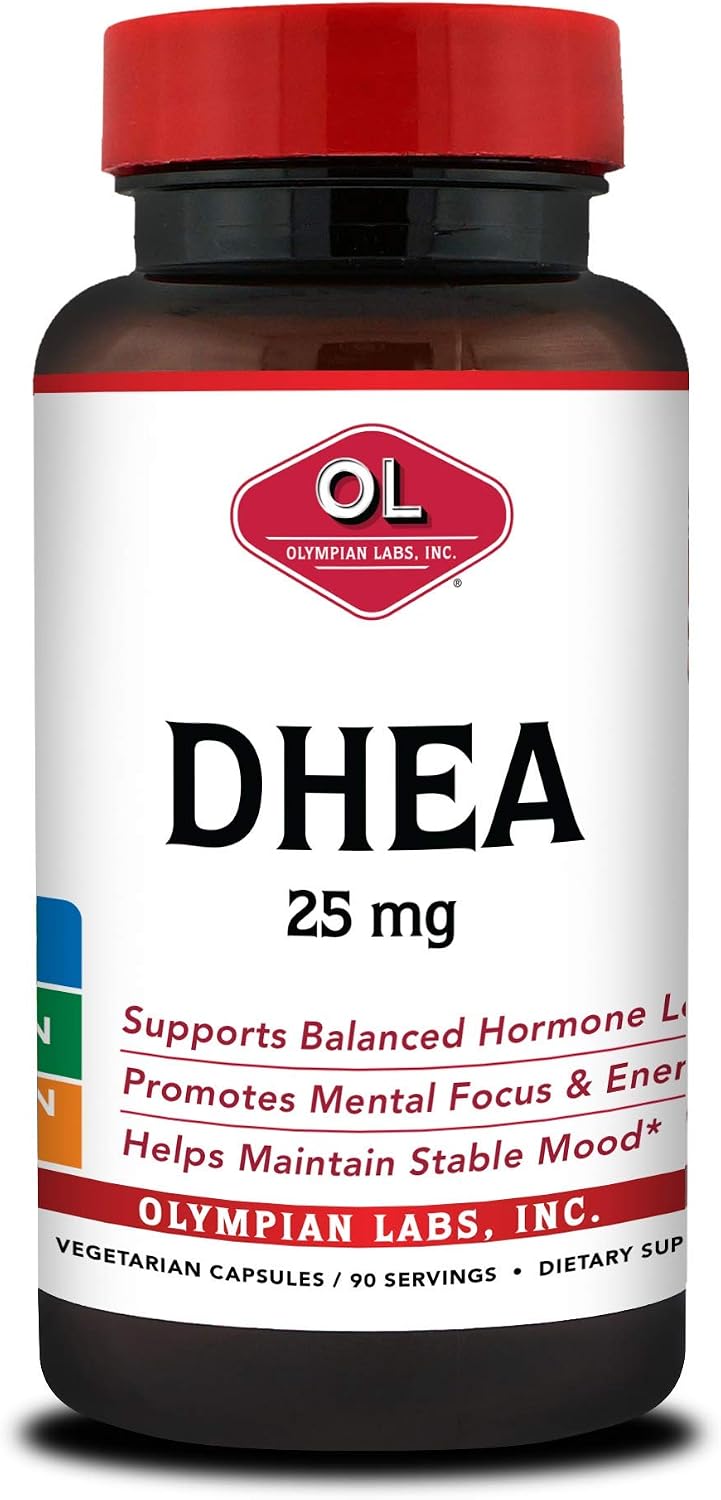 Olympian Labs DHEA 25 mg - 90 Cápsulas - Apoyo para la Energía y Concentración