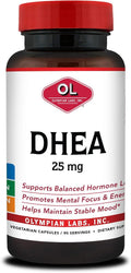 Olympian Labs DHEA 25 mg - 90 Cápsulas - Apoyo para la Energía y Concentración