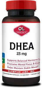 Olympian Labs DHEA 25 mg - 90 Cápsulas - Apoyo para la Energía y Concentración