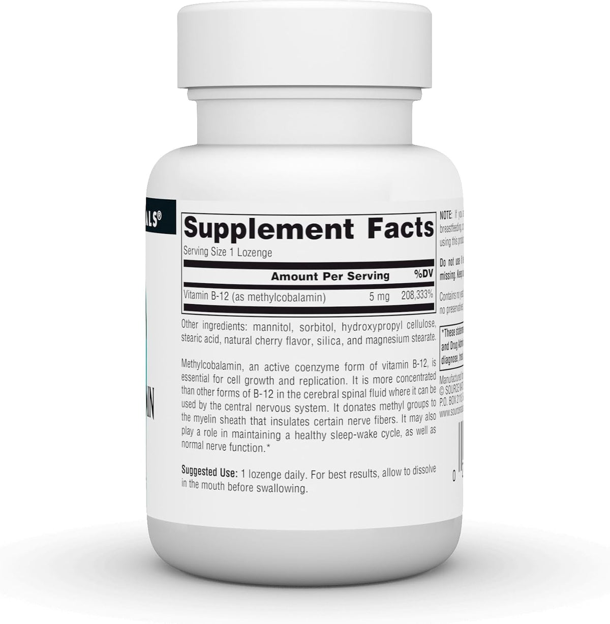 Source Naturals Metilcobalamina Vitamina B12 – Contribuye al funcionamiento normal del sistema nervioso. – Image 3