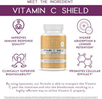 Body Kitchen Liposomal Vitamin C Shield, 1000mg PureWay-C, Alta Absorción, Cápsulas Vegetales, 60 Unidades