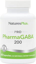 NaturesPlus PRO PharmaGABA 200mg - 60 Cápsulas - Complemento para la Calma y la Relajación